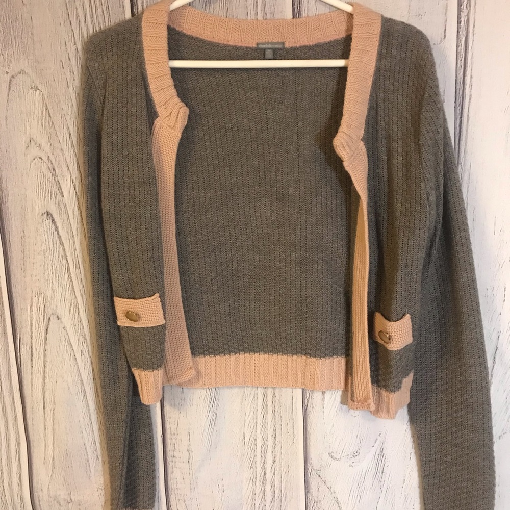 Grey & Blush Charolette Russe Cardigan